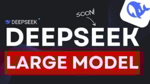 Illustration of DeepSeek model scaling plans alongside competitor model sizes and recent API release notes.