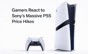 Online comments and forum posts on a screen reacting to Sony’s latest PS5 price increase announcement.
