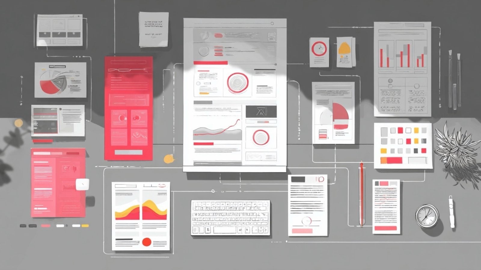 Terminal-style command panel used for creative work, showing rapid iterations across UI, video, and 3D tasks.