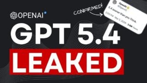 Graphic showing a leaked OpenAI GPT-5.4 feature list, including context, reasoning mode, and memory changes.