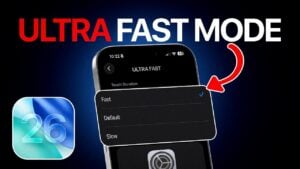 Face ID setup view with the Alternate Appearance option selected to improve unlock consistency on iOS 26.
