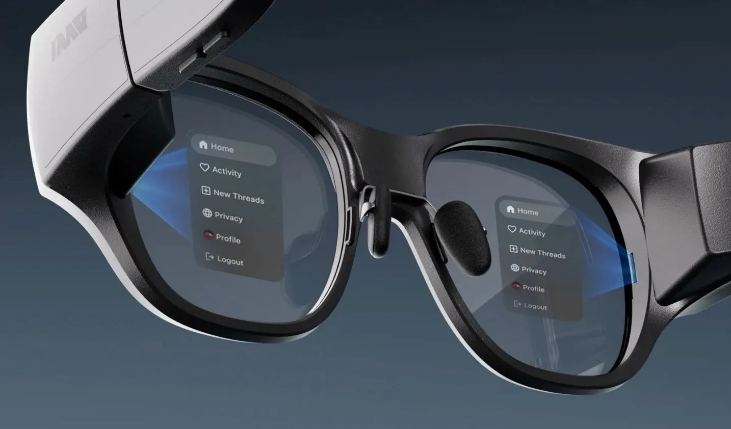 Indoor through-the-lens view showing a sharp 1080p micro OLED image with smooth motion up to 120 Hz.