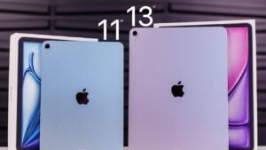 Close-up of the Liquid Retina display showing anti-reflective coating and bright 600-nit panel under indoor light.