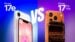 iPhone 17e and iPhone 17 Pro Max shown together, highlighting size and screen differences in a quick comparison.
