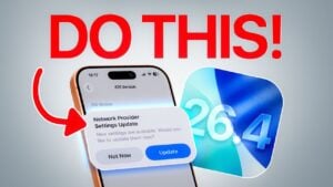 App Store updates list shows several third-party apps ready to update after installing iOS 26.4.