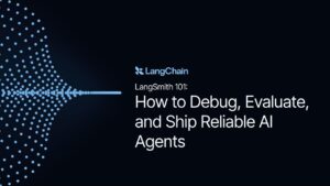 LangSmith trace view showing an AI agent’s tool calls, reasoning steps, and response timing in production.