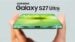 Samsung Galaxy S27 Ultra concept image beside performance notes highlighting LPDDR6 memory and a new Snapdragon chipset.