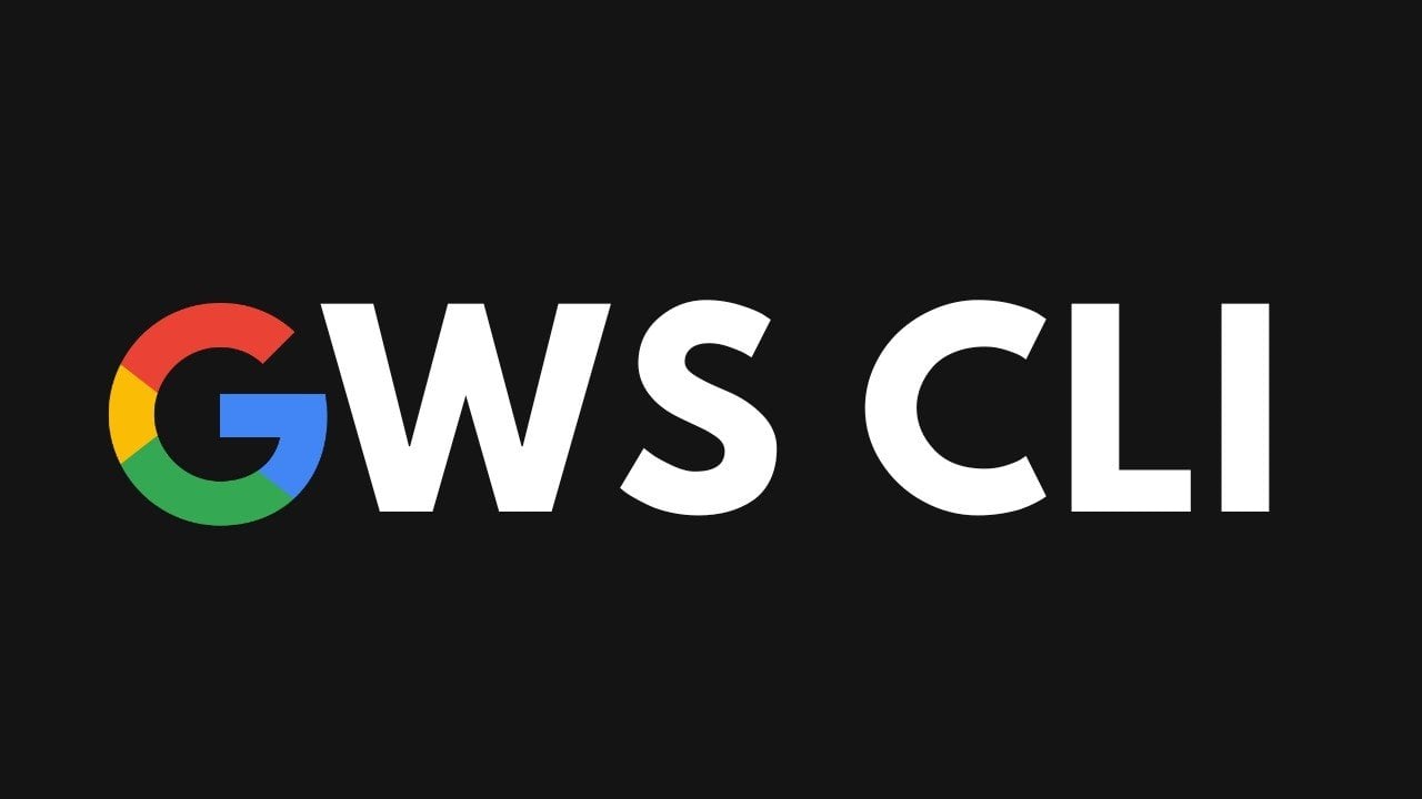 Terminal window showing Google Workspace CLI commands used to read Drive files and draft a Gmail message.
