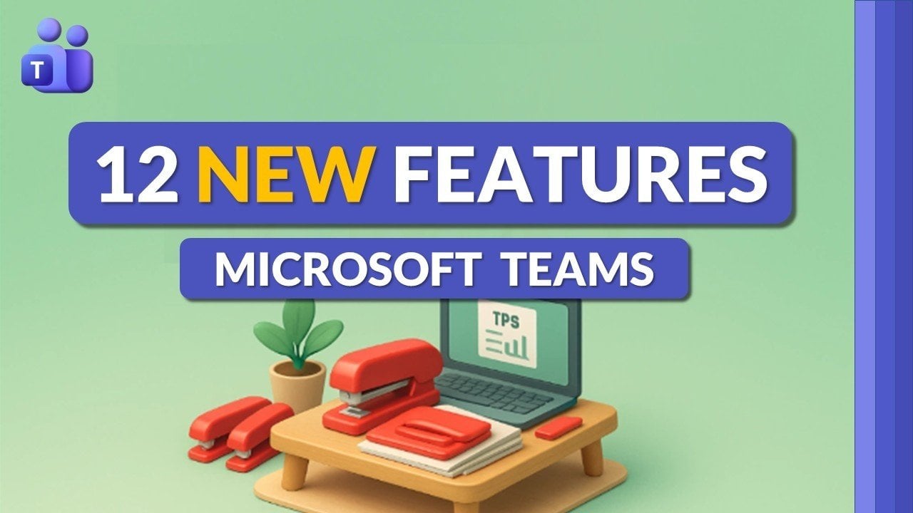 Screenshot showing Microsoft Teams 2026 feature list, including unified drafts, meeting timers, and updated sharing controls.