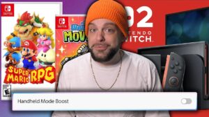 Game screen sharing in Switch 2 chat showing improved clarity and smoother image quality during a session.