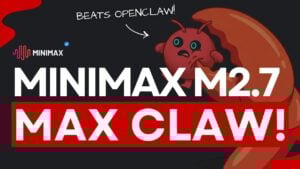 MaxClaw screen showing one-click OpenClaw deployment running in the cloud inside the MiniMax agent workspace.