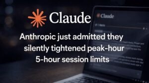 Chart illustrating weekly Claude limits staying steady while peak-hour sessions run out sooner for Pro users.