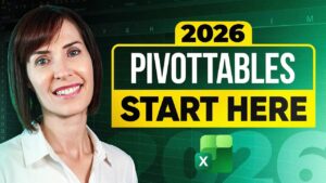 Excel Copilot panel creating a PivotTable from a plain language request to total revenue by channel.