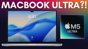 Timeline card shows a late-2026 launch window and a starting price around $2,500 for MacBook Ultra.