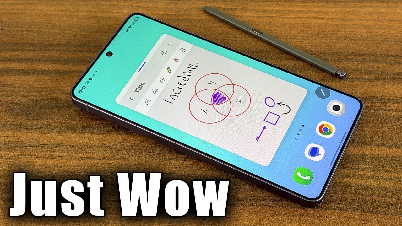 Air Command panel open on a Galaxy S26 Ultra, showing shortcut icons and a compact menu layout.