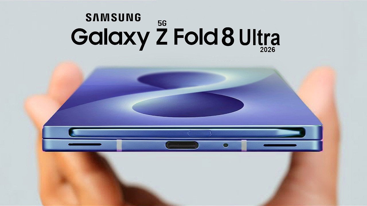 Leaked Galaxy Z Fold 8 dimensions shown beside Fold 7, highlighting the thicker 9 mm folded body.