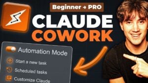 Example folder structure showing departments for email, projects, and research inside Claude Copilot Co-work.