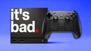 A cost breakdown list for a Steam Machine build, showing DDR5 and SSD lines pushing totals upward.