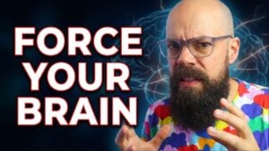 A simple CBT thought record lists a fear, evidence for it, and a more balanced replacement thought.