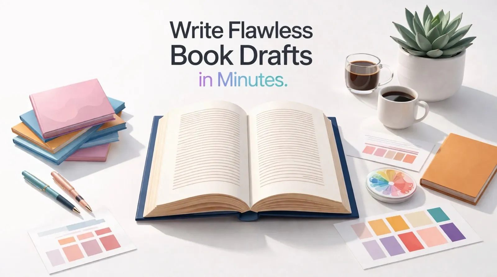Diagram showing the Exact AI system steps from outline parsing to scene briefs and chapter prose drafts.