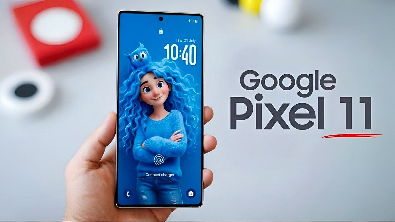 Rear render showing the Pixel 11 Pro XL without the camera bar cover, raising possible lens flare concerns.