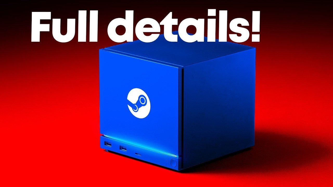 Steam Machine verification target shown as 1080p at 30fps, aimed at consistent performance across living-room PCs.