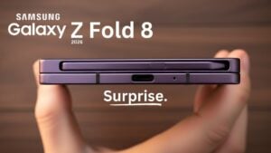 Graphic showing battery capacity rising to 5,000mAh on Galaxy Z Fold 8 from 4,400mAh previously.