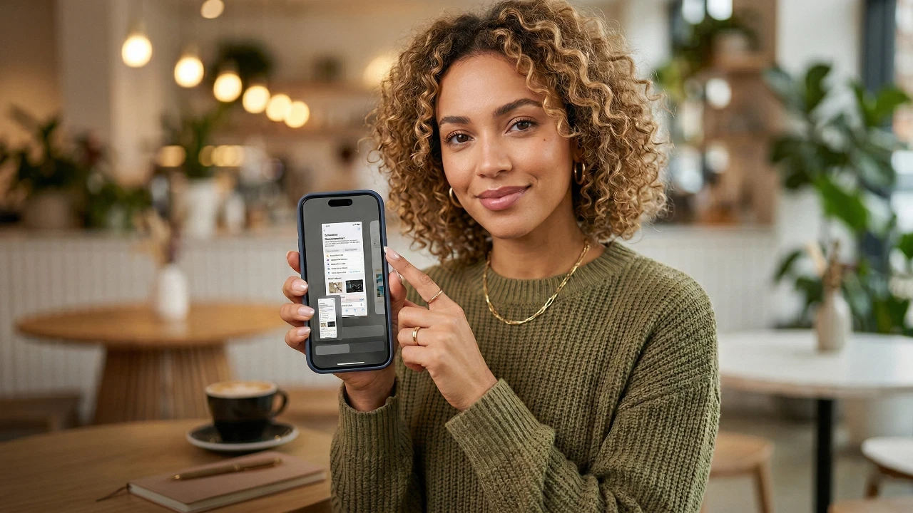 Screenshot on iPhone