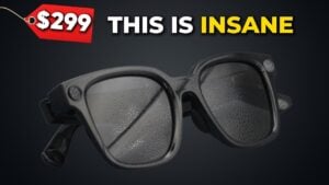 User wearing Rokid AI Glasses outdoors to test the 12MP camera and UV lenses.