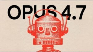 Browser window displaying an HTML-based FPS game created entirely by Anthropic Opus 4.7