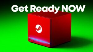 Steam Deck and Steam Machine devices displaying the new Steam OS Update 2 interface.