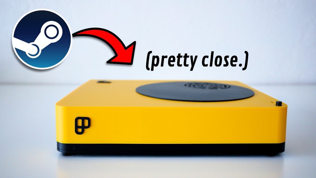 Three compact gaming PCs arranged to show different DIY Steam Machine options
