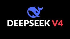 Comparison chart showing 1.6 trillion parameters for DeepSeek 4 Pro and 284 billion for Flash.