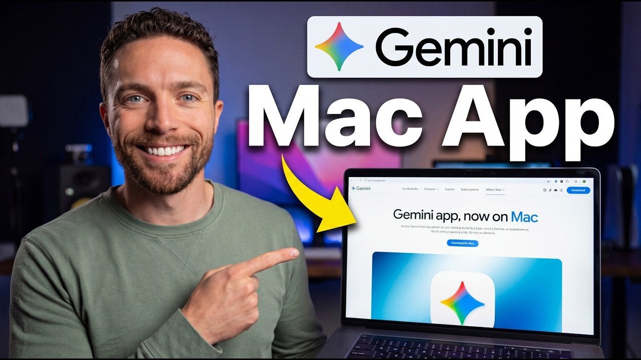 The new Gemini app interface running on a MacBook Pro with macOS Sequoia