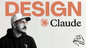 Claude Design interface generating a mobile app wireframe from a text prompt