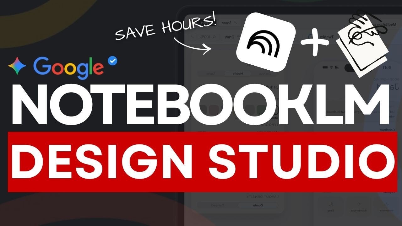 Side-by-side comparison of NotebookLM text and a Claude Design website prototype