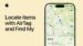 Separation alert settings showing trusted locations like home to reduce notifications for an AirTag.