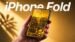 Diagram view of Apple’s foldable iPhone showing folded thickness near 9.4 mm and hinge placement.