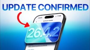 iPhone Wi?Fi settings screen with a weak signal icon, illustrating connection drops seen after iOS 26.4.1.