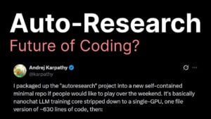 Chart comparing chess engine strength as AutoResearch increases ELO from 750 to 2600 over iterations.
