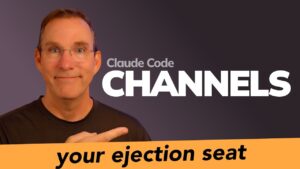 Simple architecture sketch showing an open framework where Channels route messages to running Claude Code sessions.