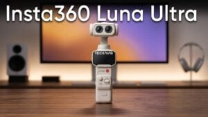 Insta360 Luna Ultra camera module detached from the main handle grip