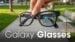 Leaked design of Samsung Galaxy Glasses showing the built in heads up display