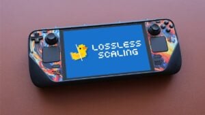 Lossless Scaling settings window showing frame generation multiplier, base FPS cap, and performance mode toggles on Windows.