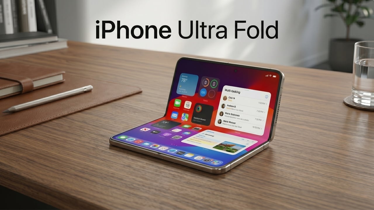 geeky-gadgets.com - Roland Hutchinson - Forget the Tall Fold: The 7.8-inch iPhone Ultra Fold Adopts a Square Passport Design