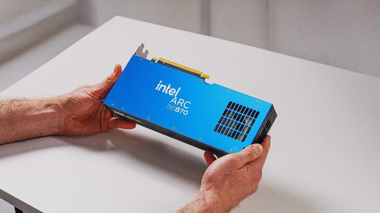 Software stack graphic naming SYCL and Intel tools that affect Arc Pro B70 AI performance and compatibility.