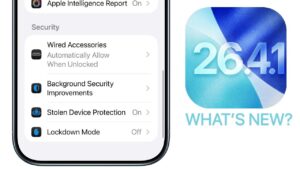 App Store search page on iPhone, representing navigation slowdowns and search lag addressed by iOS 26.4.1.