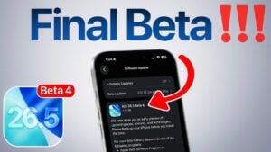 Preview area where new wallpapers and the Luminous Pride watch face are expected, but not present in beta 4.