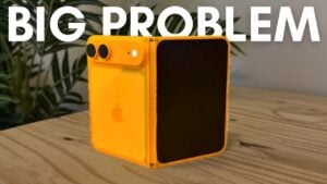 Graphic comparing storage tiers from 256GB to 1TB with 12GB RAM listed for the foldable iPhone.