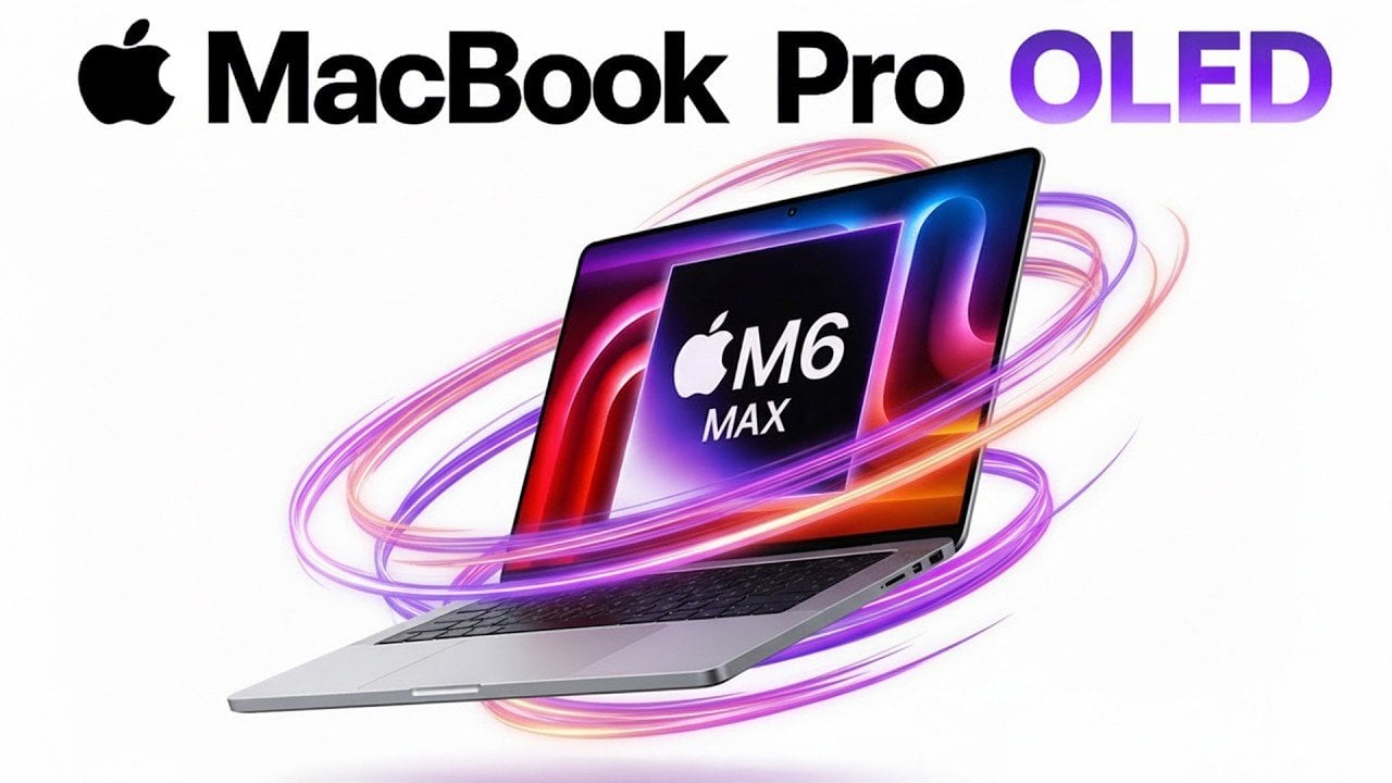 Mockup showing a MacBook Pro touchscreen interface, a rumored first for the Pro lineup in 2027.